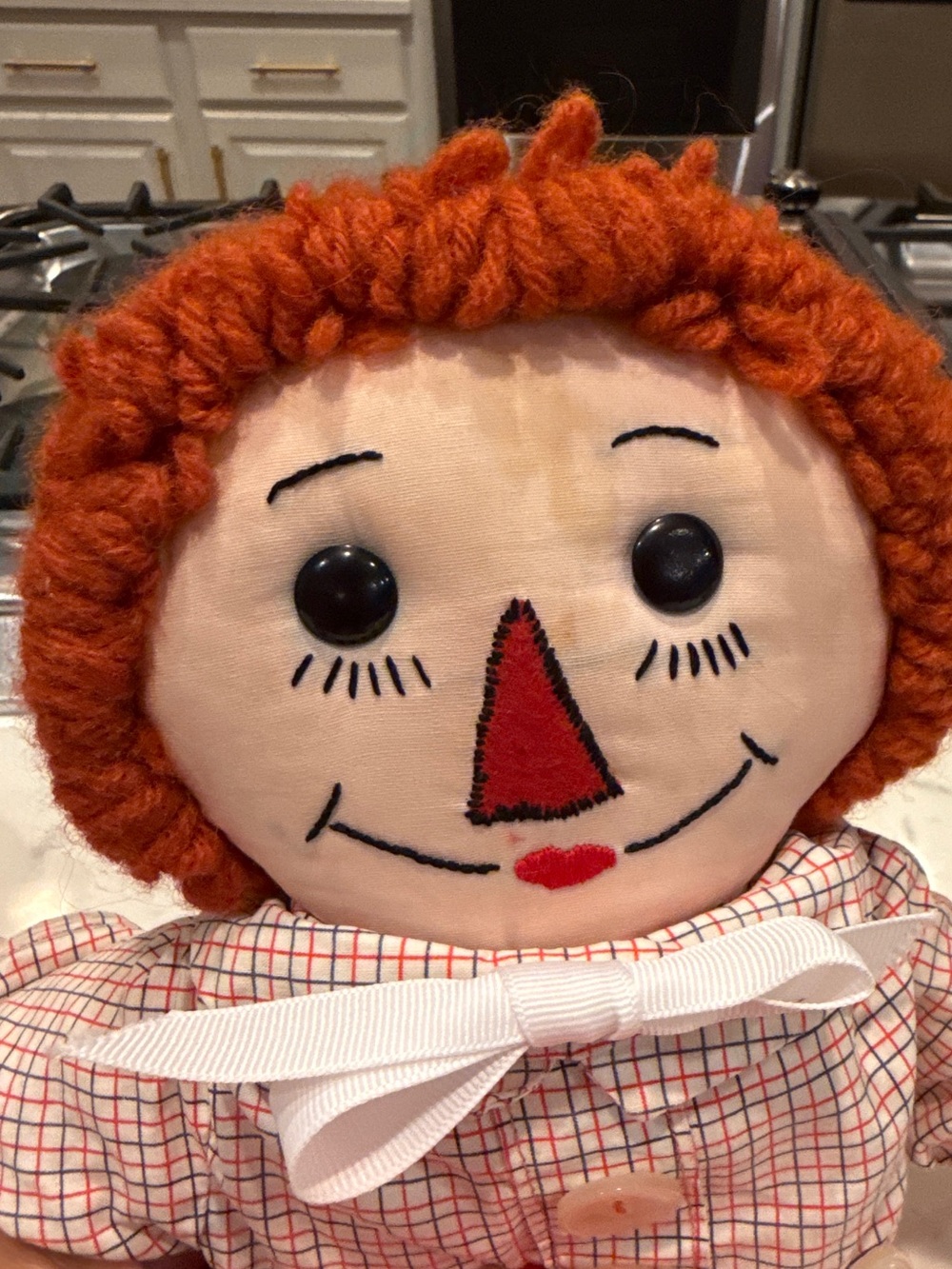 Vintage Raggedy Ann & Andy Style Handmade Cloth Dolls Country Farmhouse Decor - Picture 5 of 16